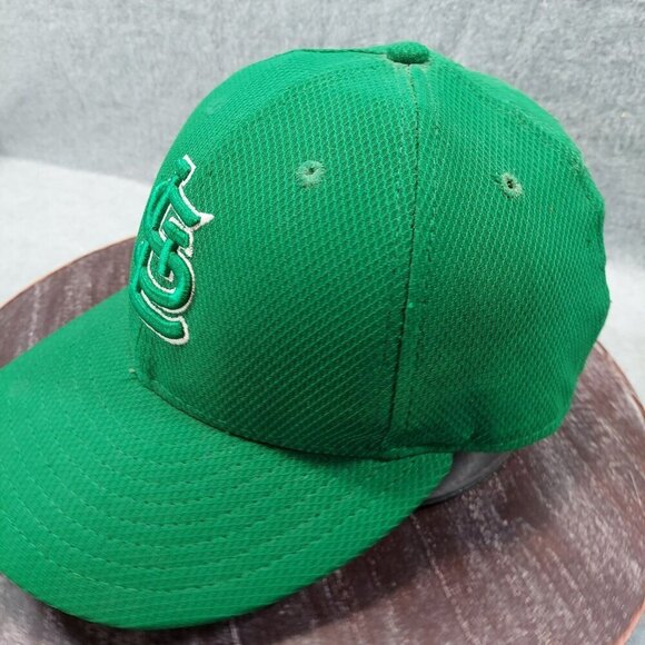 St. Louis Cardinals Green MLB Baseball Cap Clover on Side 7 1/8 - Picture 2 of 14